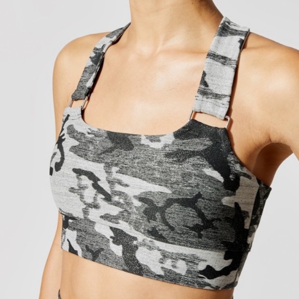 CARBON38 Black Camo Shimmer Sports Bra Size XS